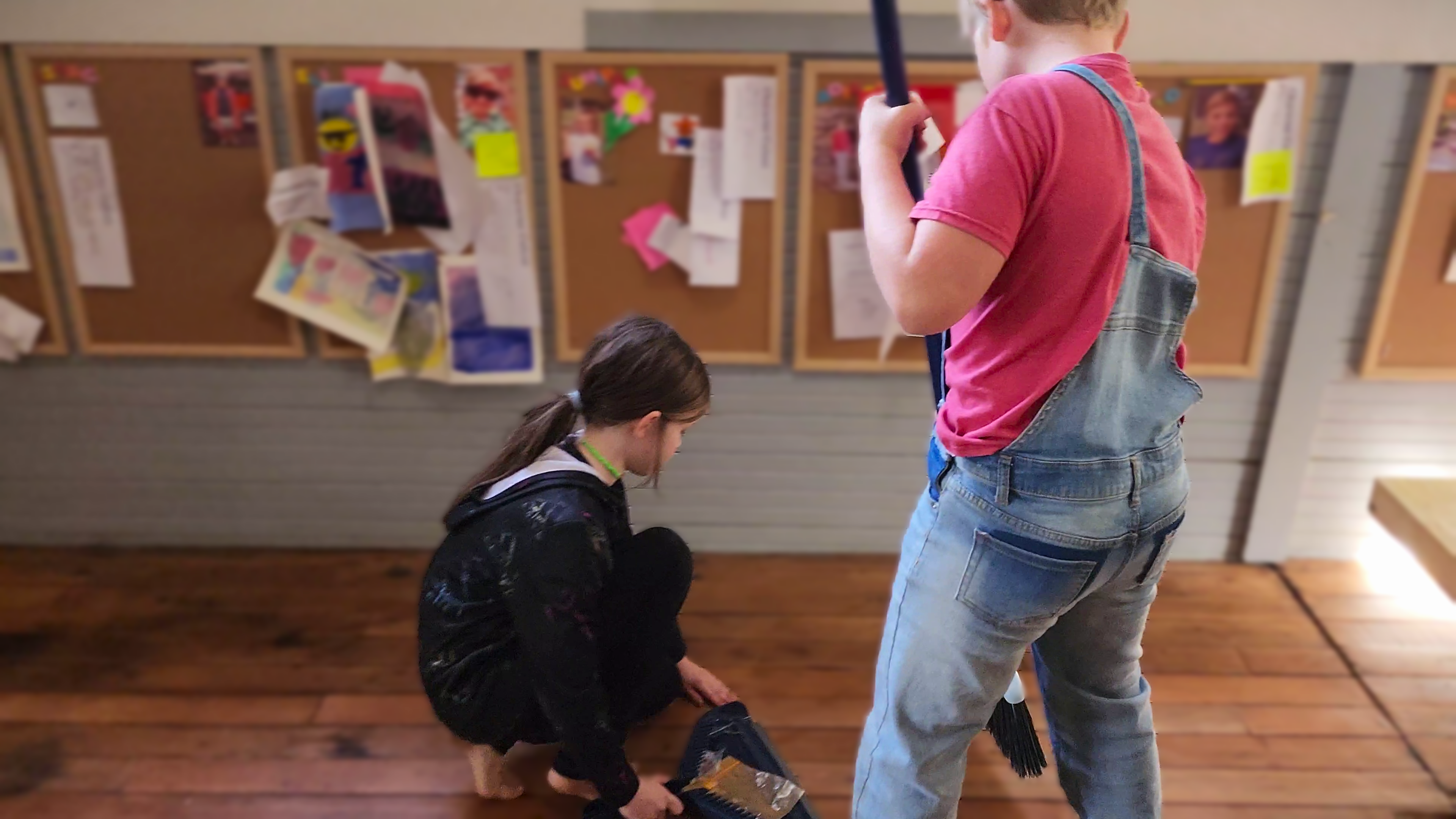 Learners Sweeping - Forge: An Acton Academy
